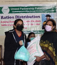 Under Emma Marchant Food Drive Ration packages were distributed among the most deserving and COVID-19 affected families